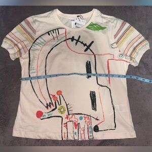 Desigual Cream Graphic Blouse